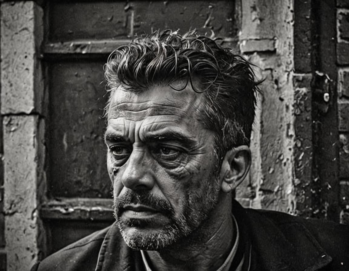 Gritty Gangster Portrait in Urban Alleyway