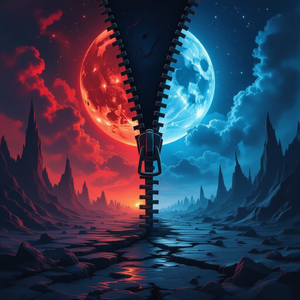 Cosmic Duality Stitched by Rusted Zipper