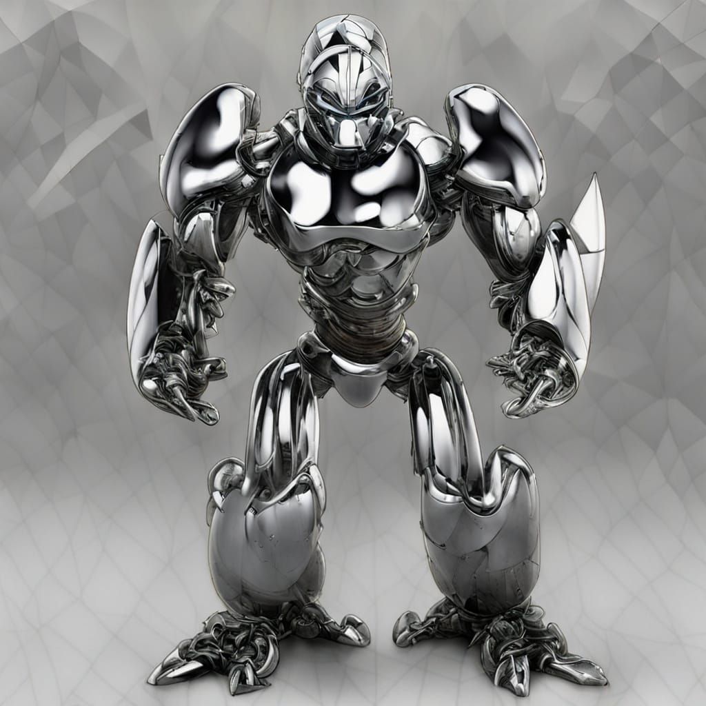 Cybernetic Golem in Chrome Finish