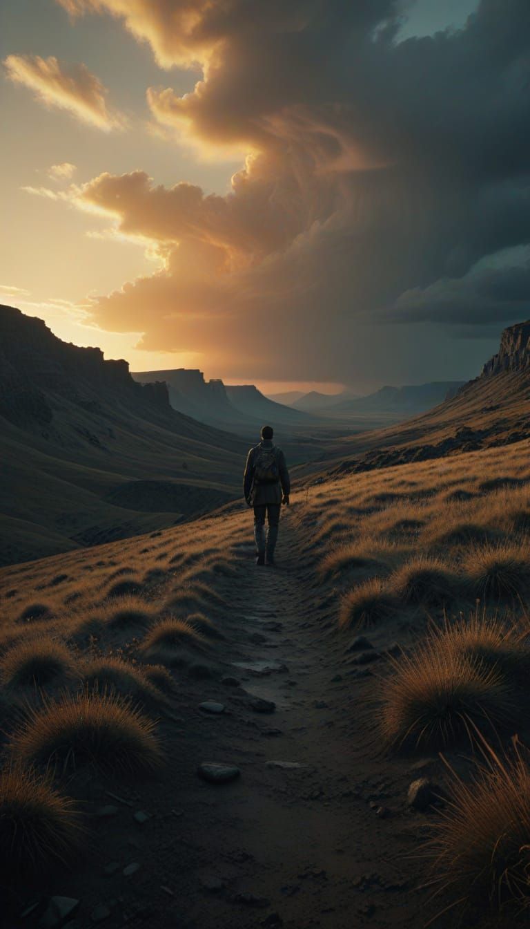 Golden Hour on a Vast Horizon