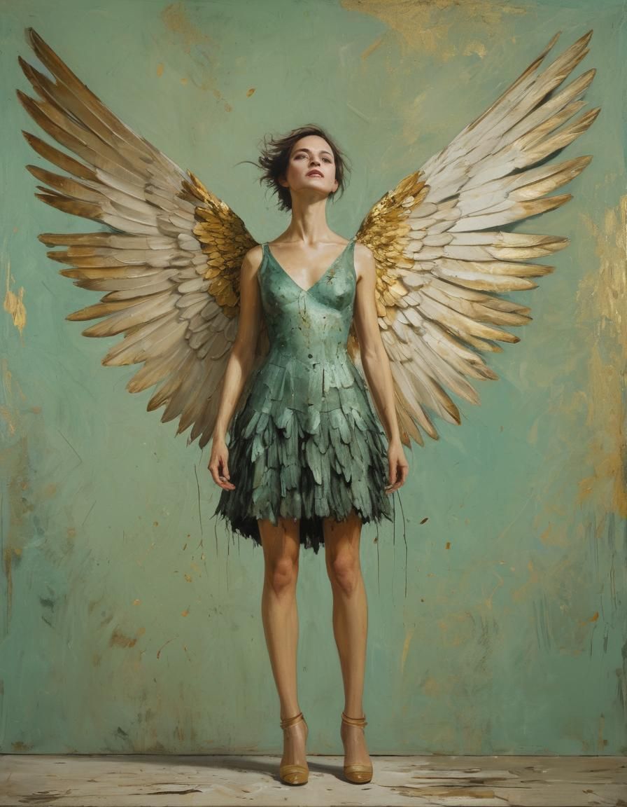 Ethereal Beauty in Verdigris and Gold