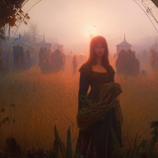 Dark Fantasy Harvest Festival Concept Art