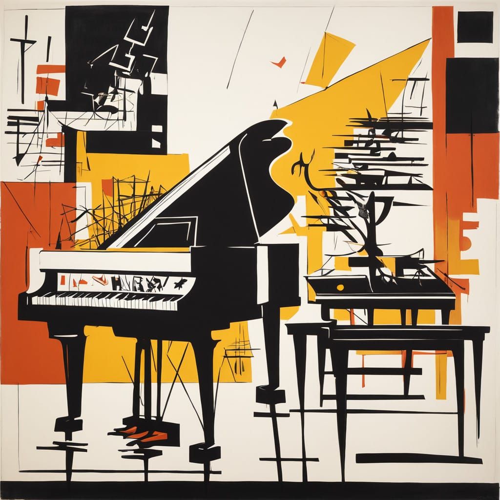 Cubist Masterpiece of a Grand Piano