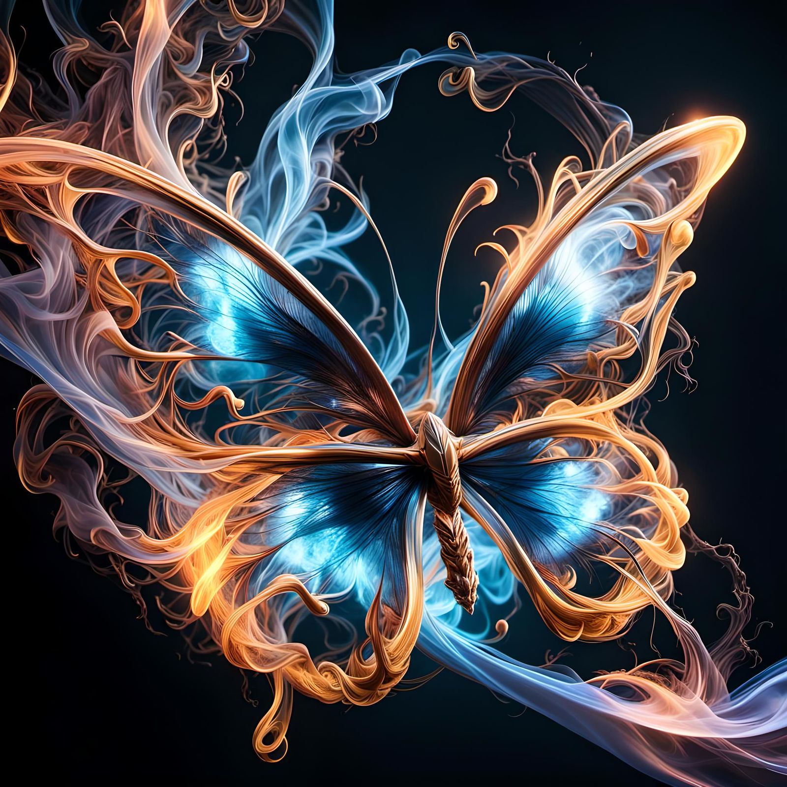 Hyperrealistic Smoke Macro Photography Trending on Artstatio...