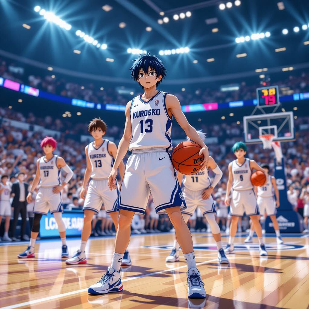 Kuroko's Basketball Team in Dynamic 3D Anime Style