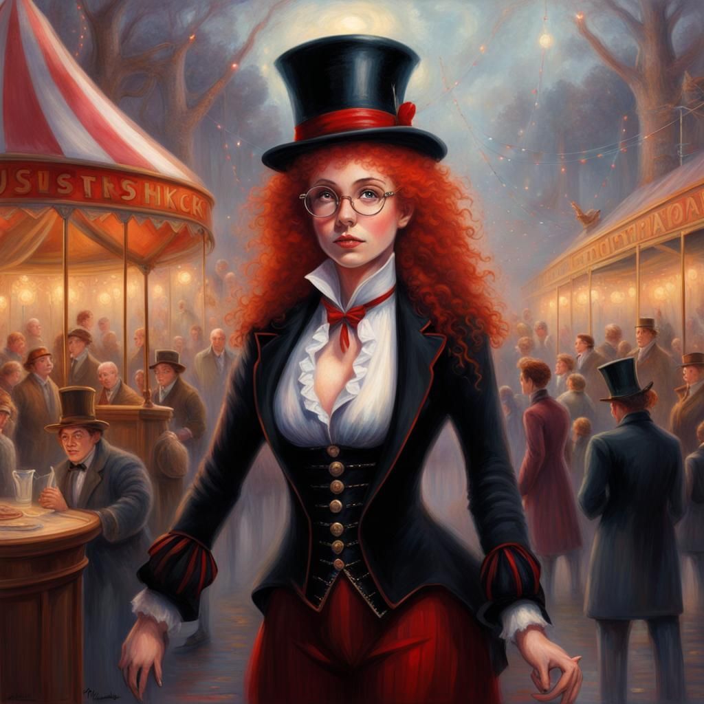 Ethereal Elf Hypnotist in Circus Style