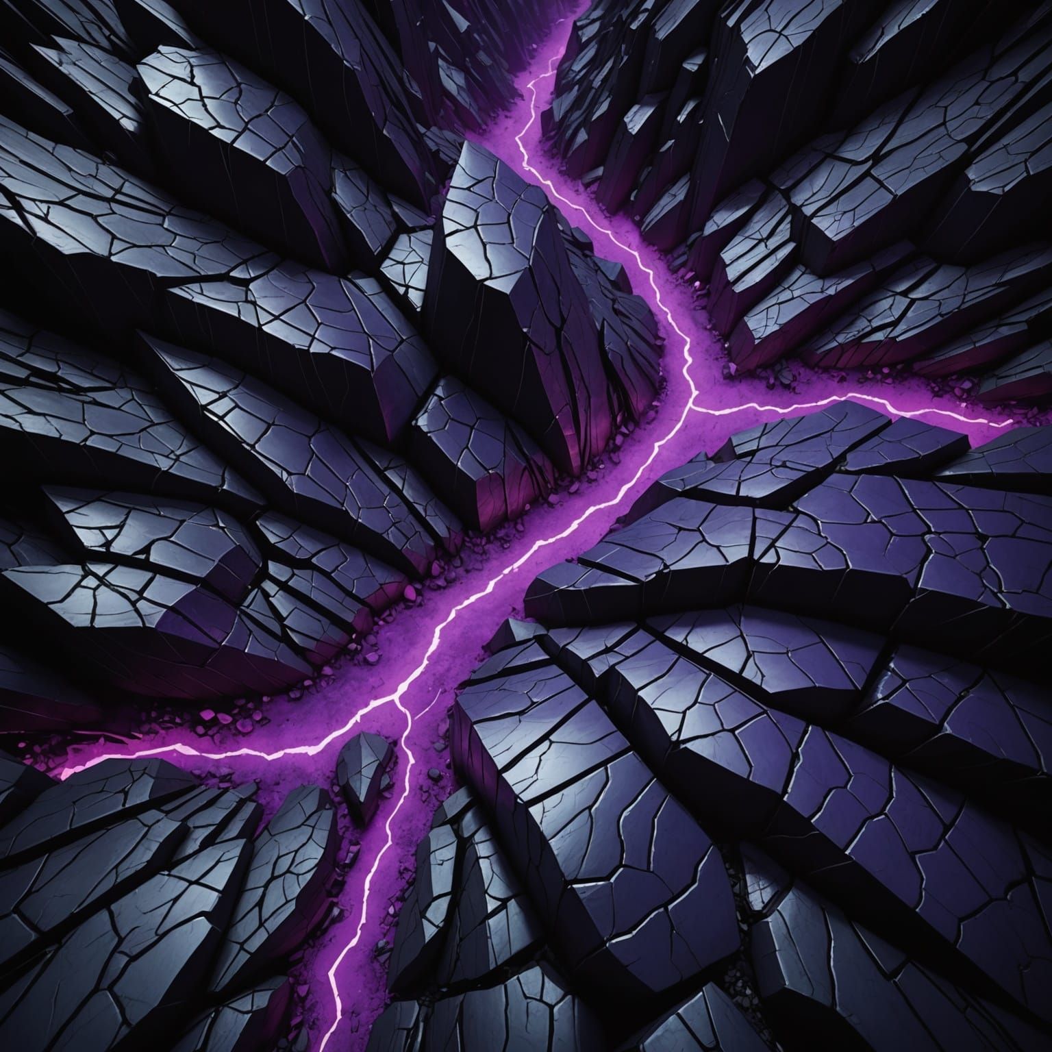 Falling Through Purple Cracks: Matte Painting