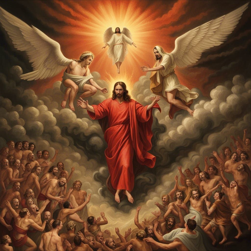 Jesus in Heaven and Devil in Hell