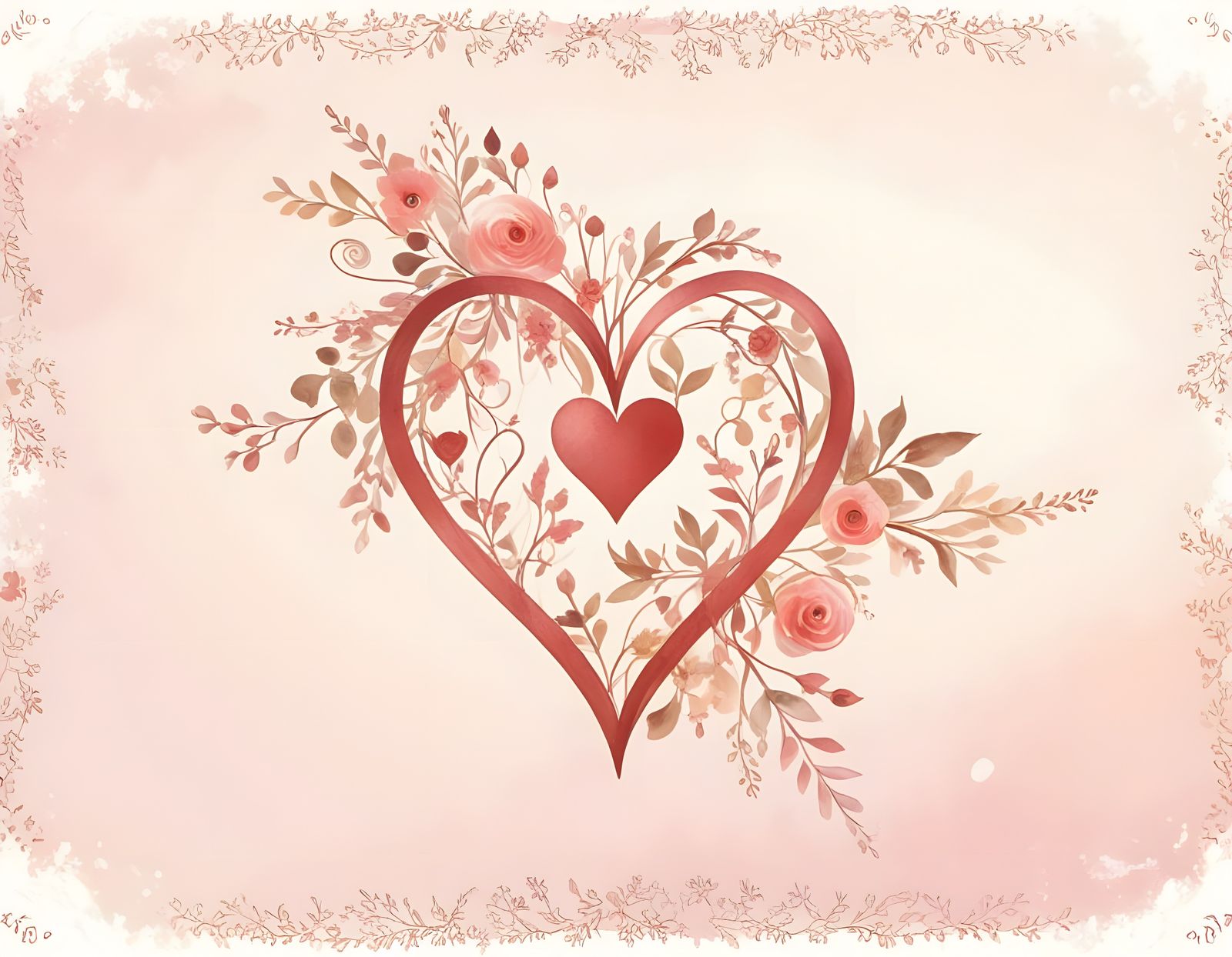 Romantic Valentine's Day Scene with Heart