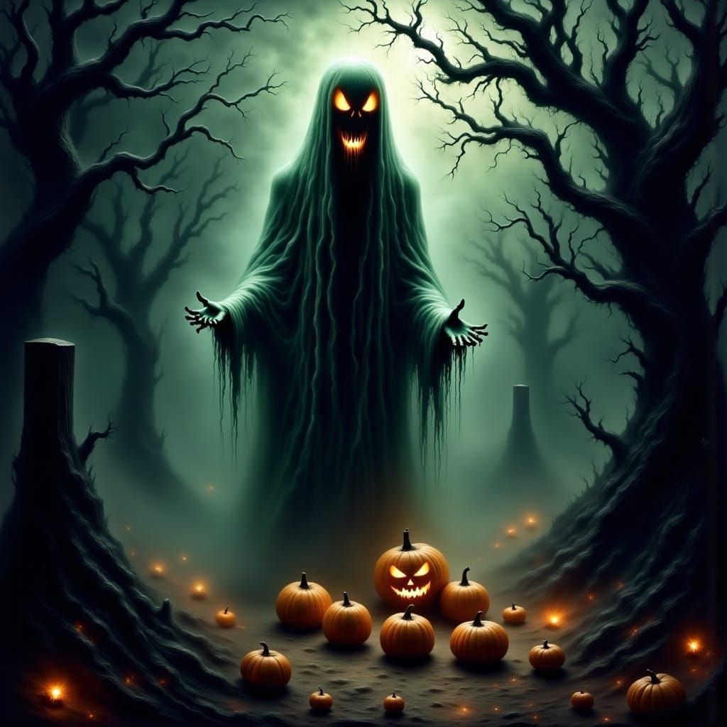 Ethereal Swamp Spirits Celebrate Halloween