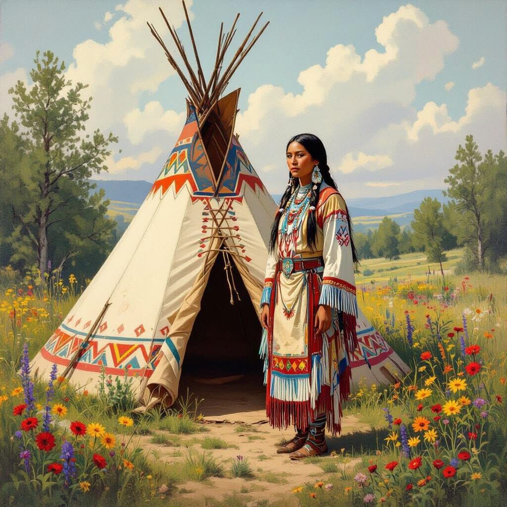 Beautiful Native-American lady