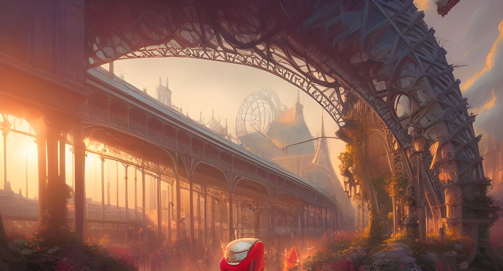 Paris to London Rollercoaster: Matte Painting Concept Art