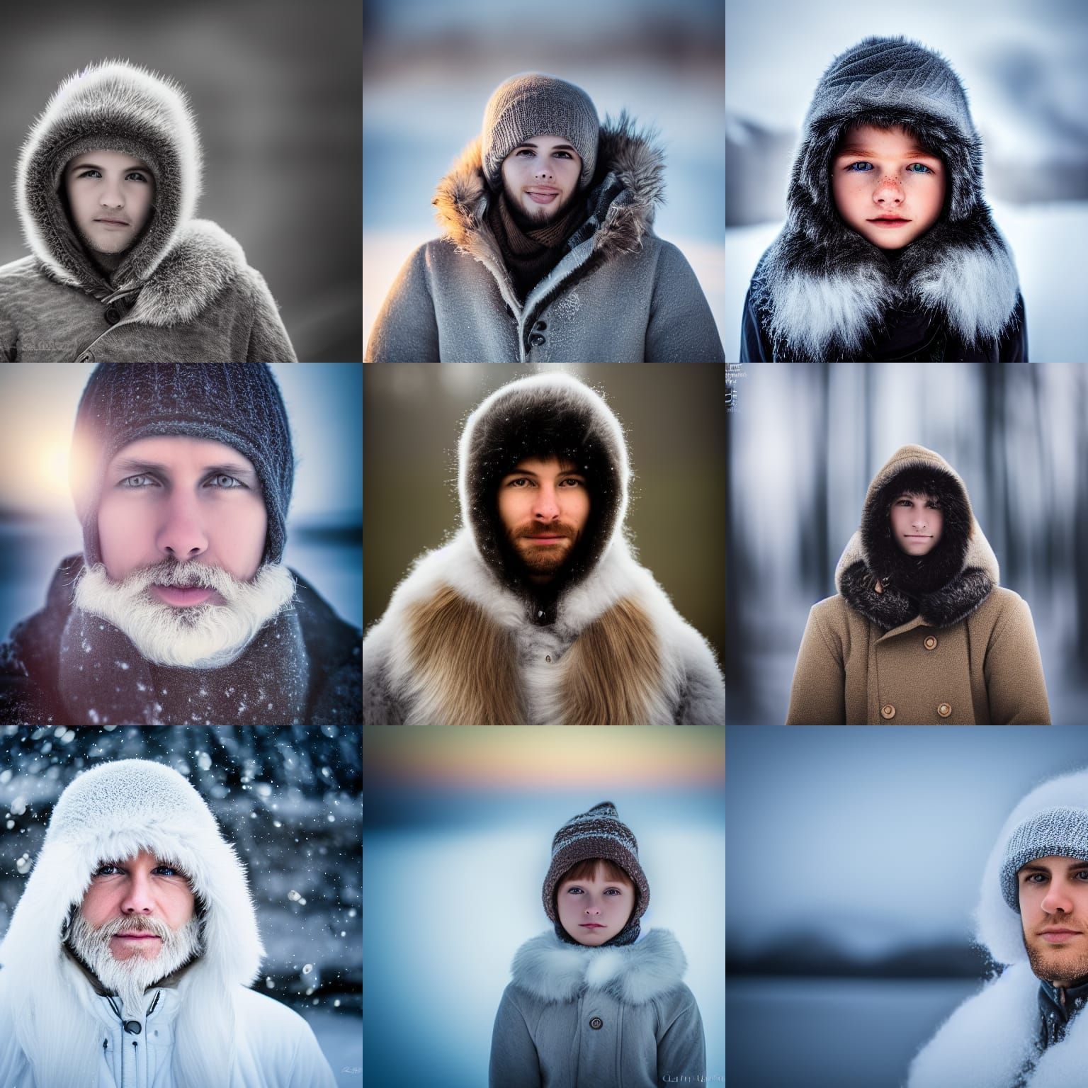 Arctic Man Portrait with Bokeh Effect