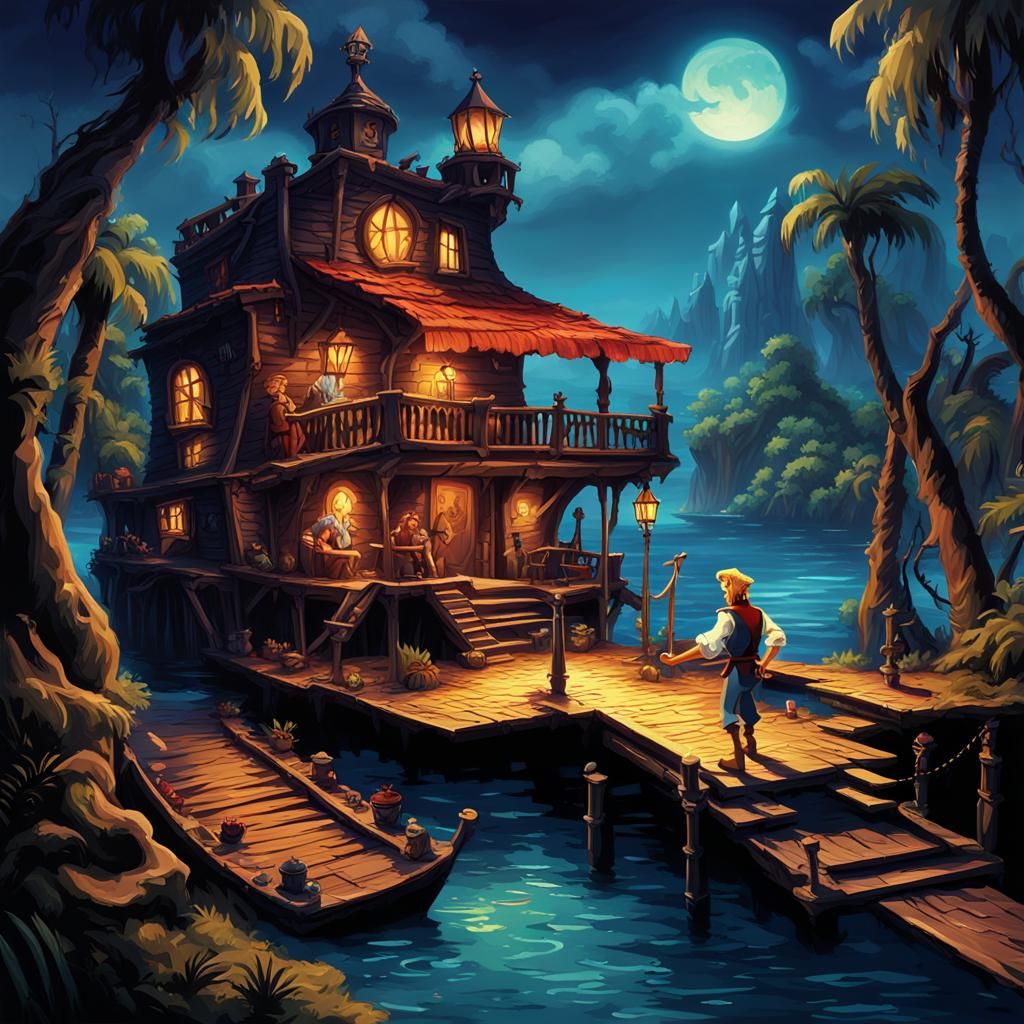 Guybrush Threepwood in Monkey Island Digital Painting