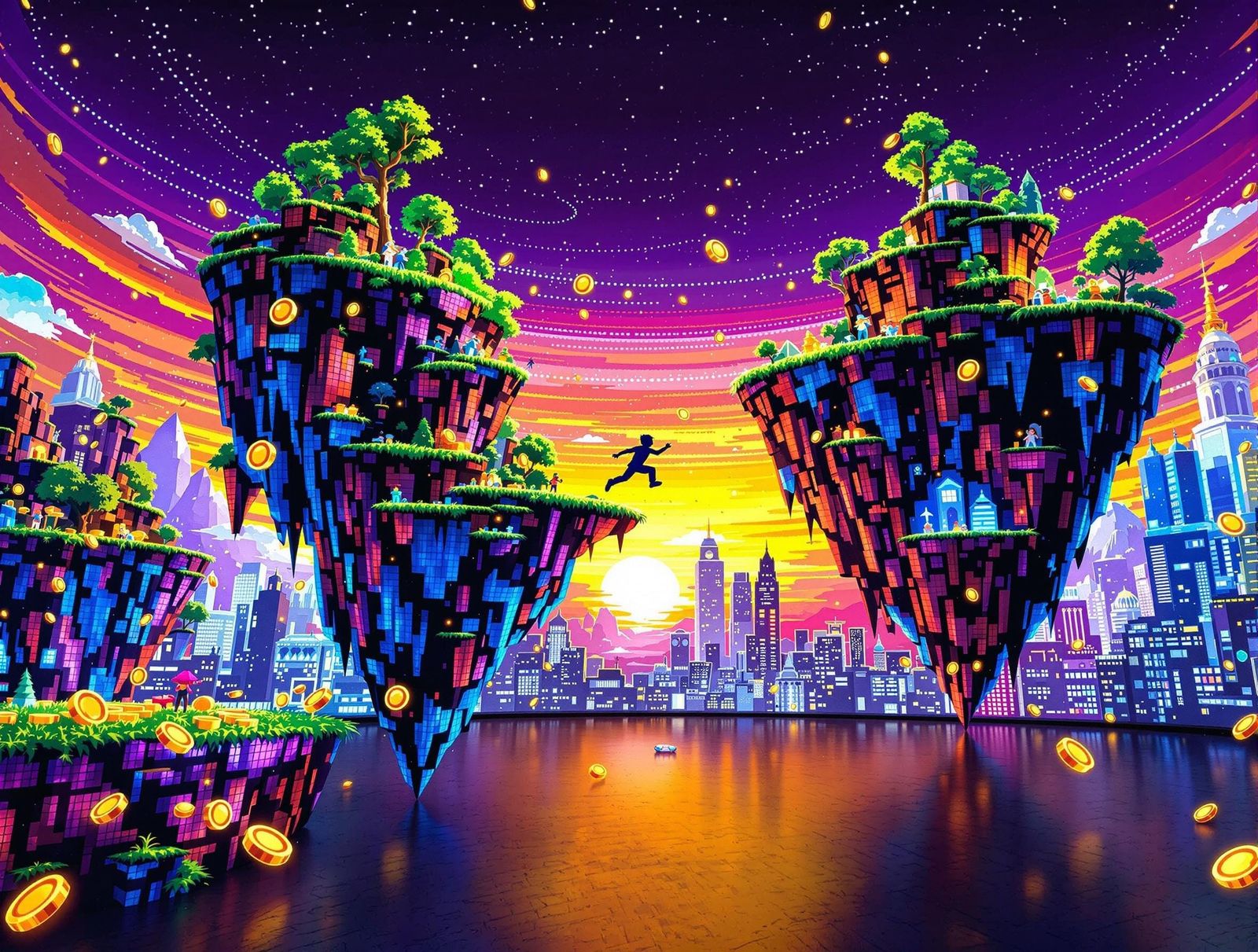 Interactive 8-Bit Pixel Art Sculpture