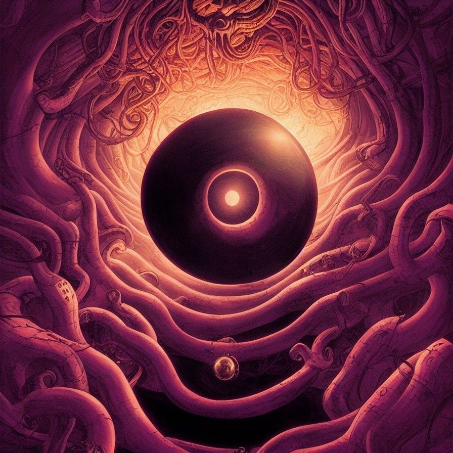 Eldritch Horror Inside a Black Hole: Comic Book Art