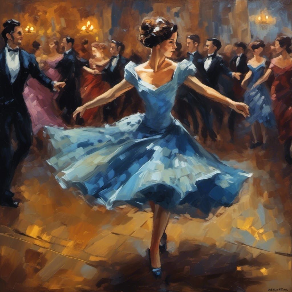 Expressive Tango Dance of a Sad Woman