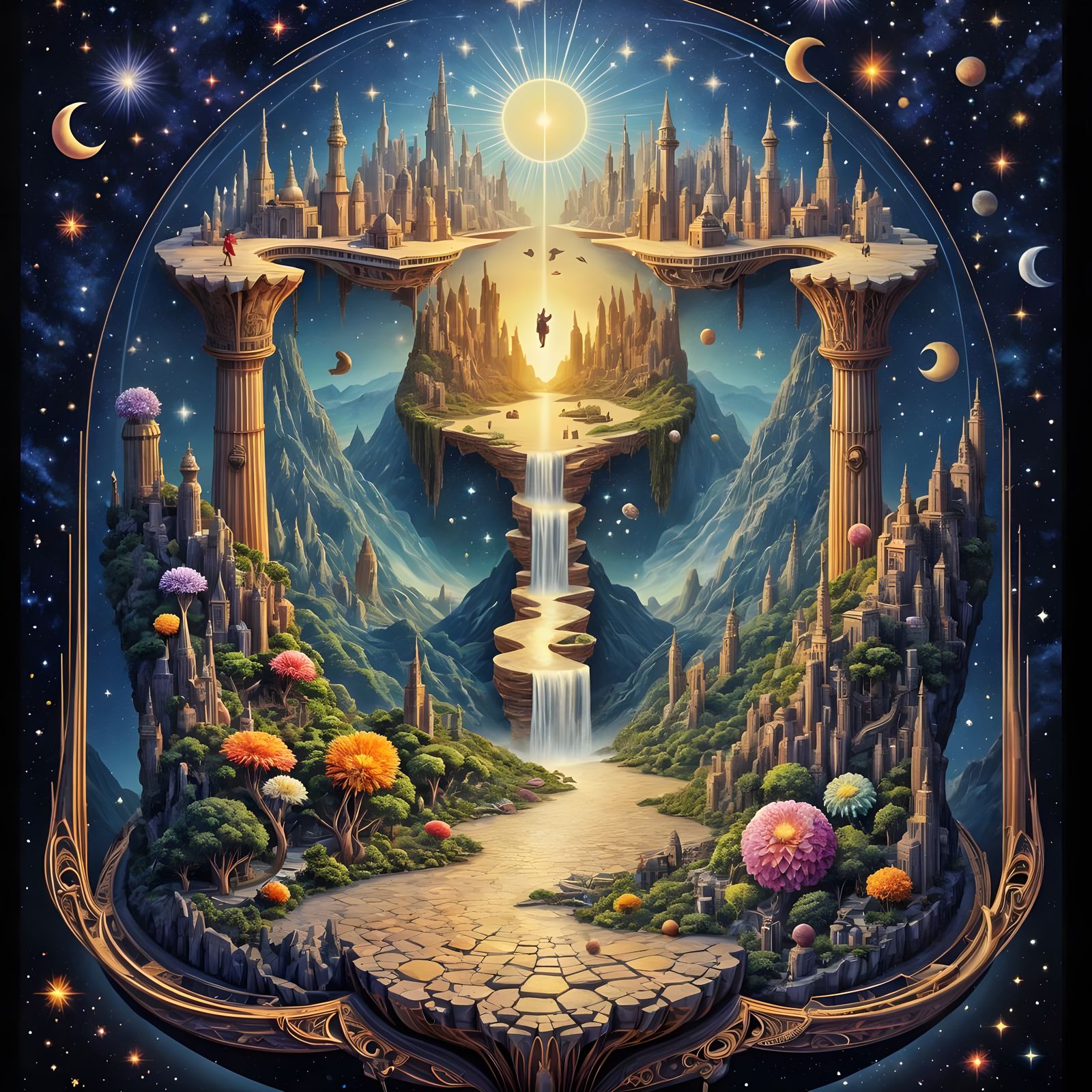 Surrealistic Journey into the Mind's Abyss