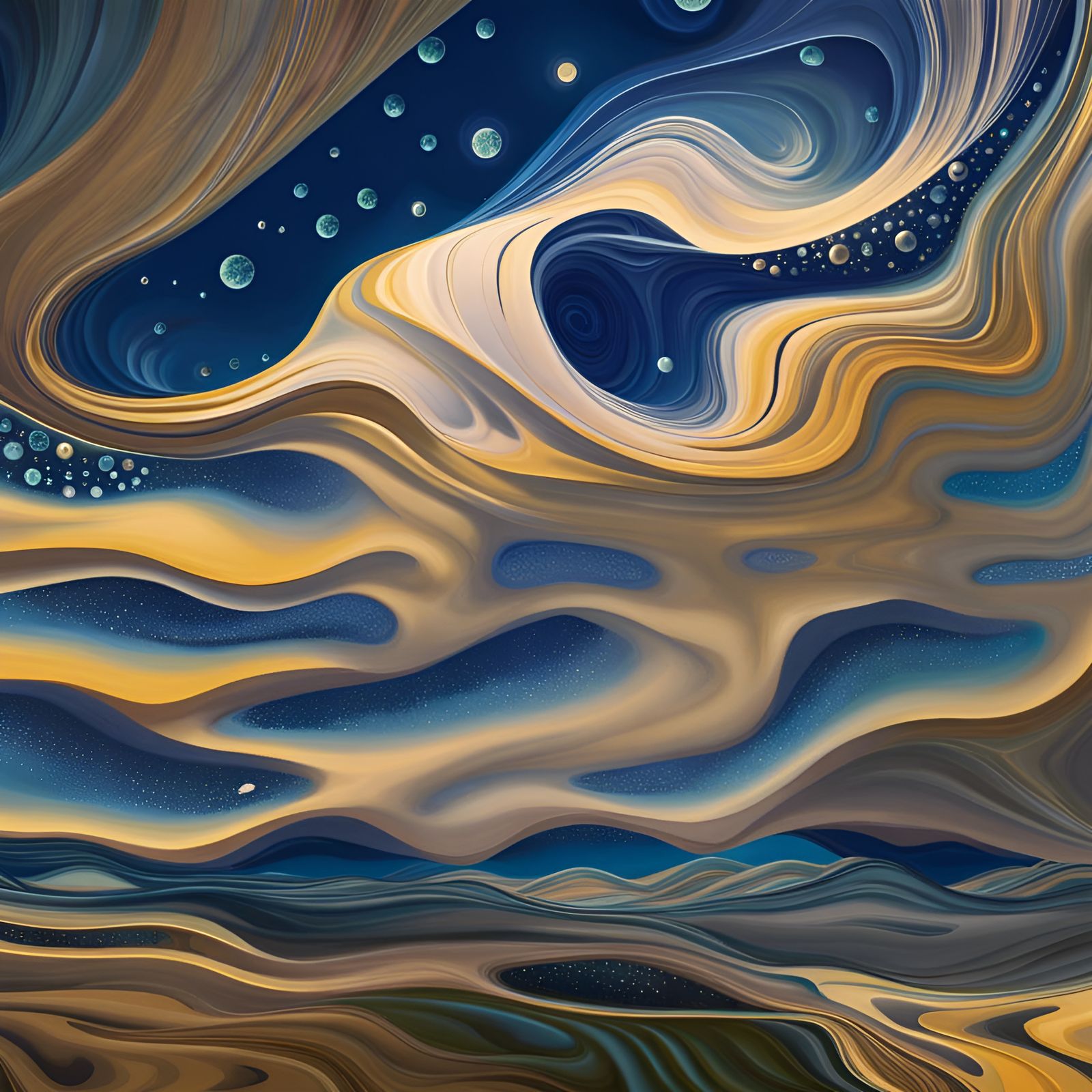 Surreal Rock Singers in Abstract Digital Art