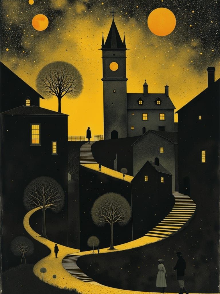 Golden Stairway to Celestial Bliss