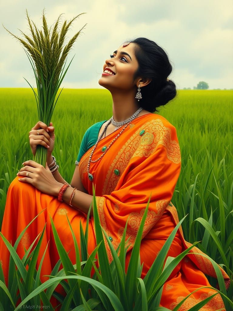 Young beautiful woman, South Asian ethnicity, sea...