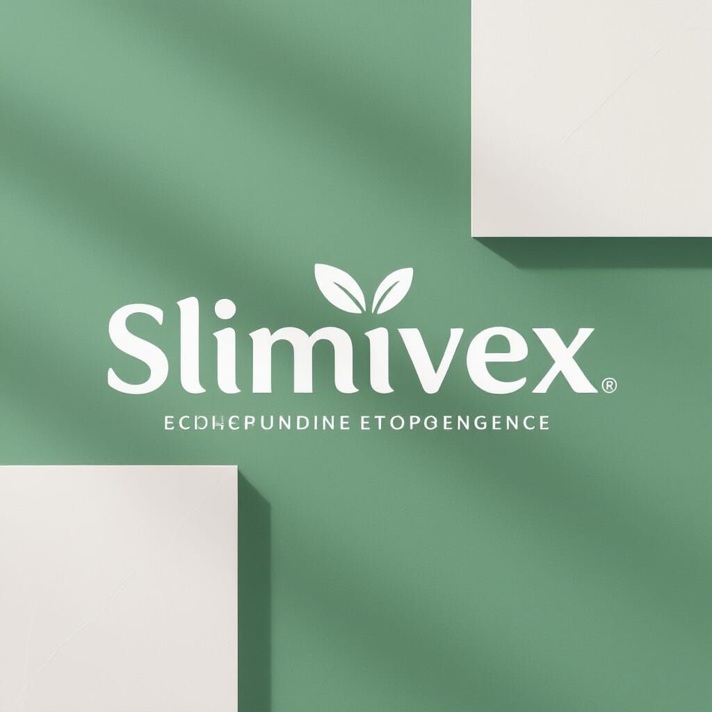 Slimivex Logotype: Minimalist Green Leaf Design