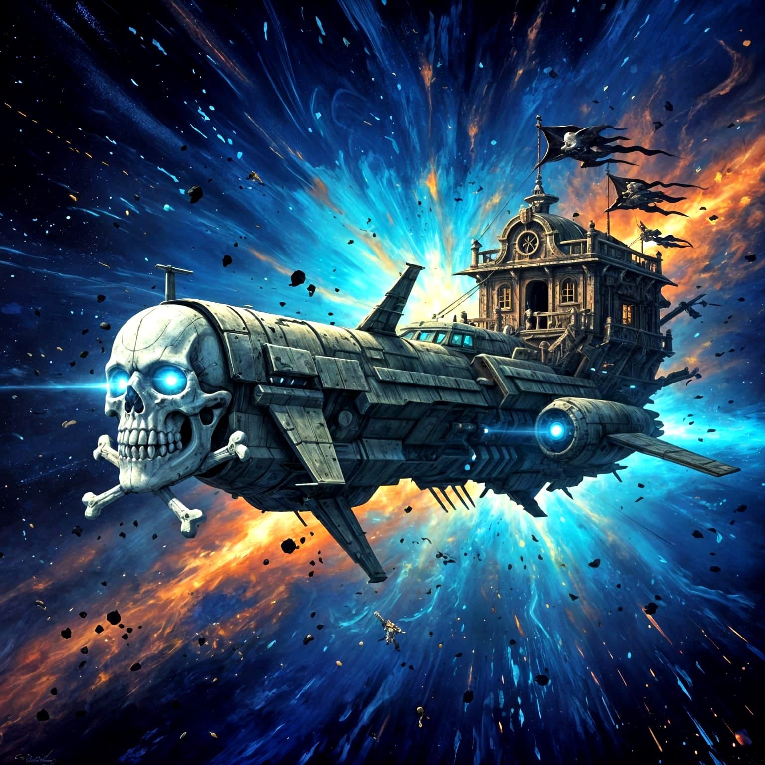 The Arcadia, space pirate Captain Harlock's ship