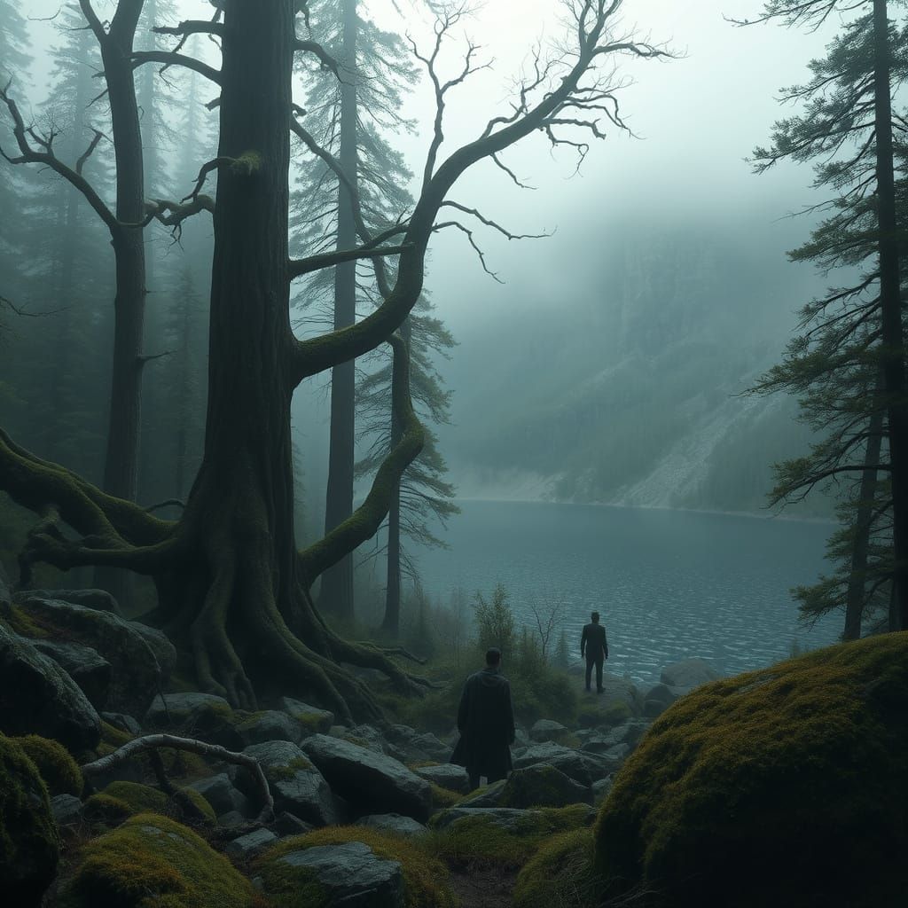 Gothic Northern Forest in Ethereal Twilight