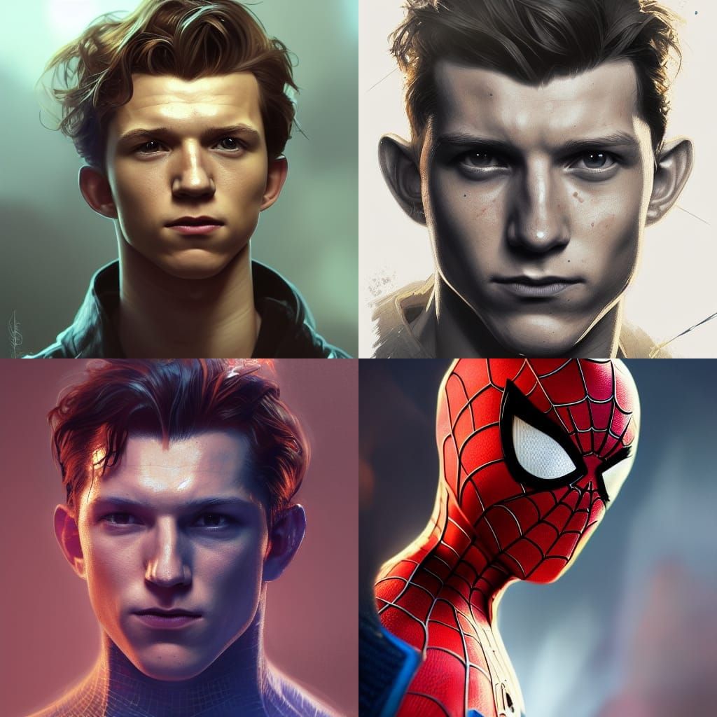 Hyperdetailed Spider-Man Portrait in Dynamic Lighting