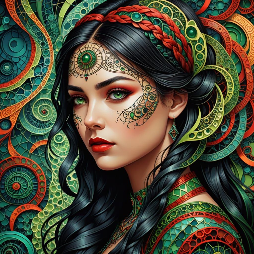 Ilustración de una hermosa mujer