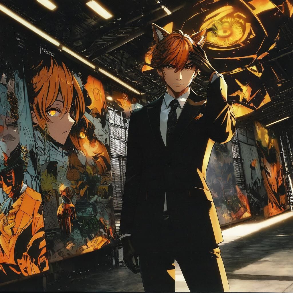 Anime Fox-Boy in Tokyo, Cel-Shaded Style