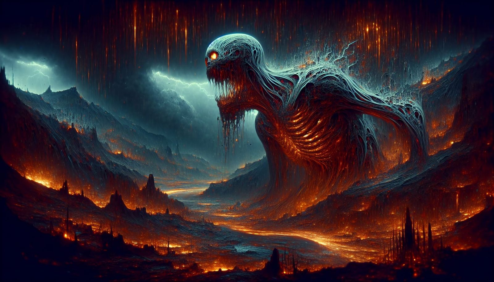 Gluttony Monster in a Hellscape