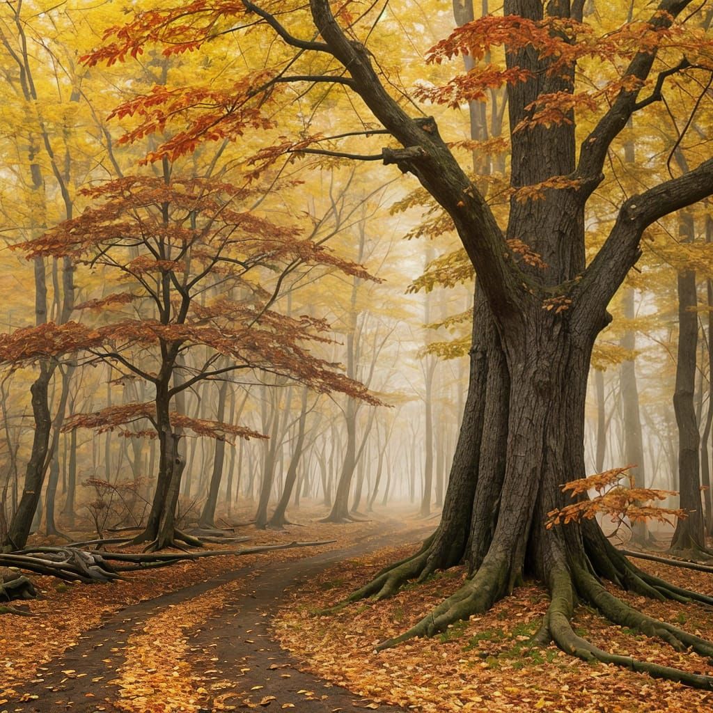 Magnificent Maple Tree in Autumn Splendor