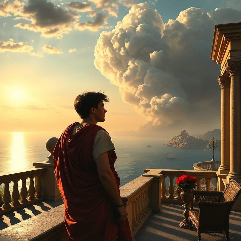 Pliny the Younger witnesses the doom of Pompeii at Misenum