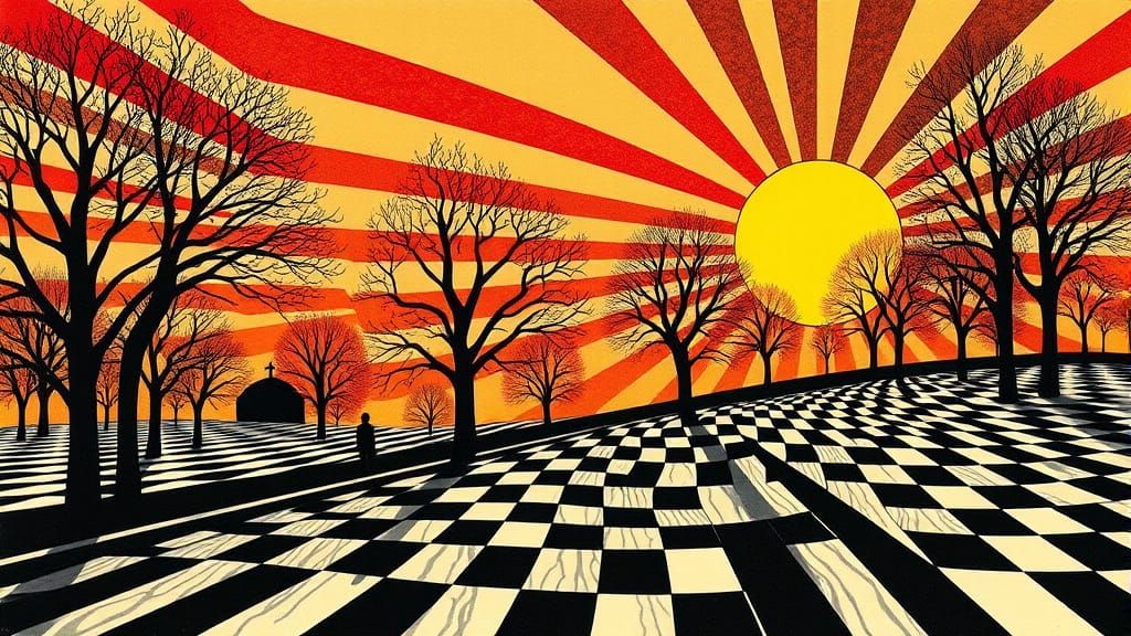 Surreal Harmony in Vibrant Geometric Patterns