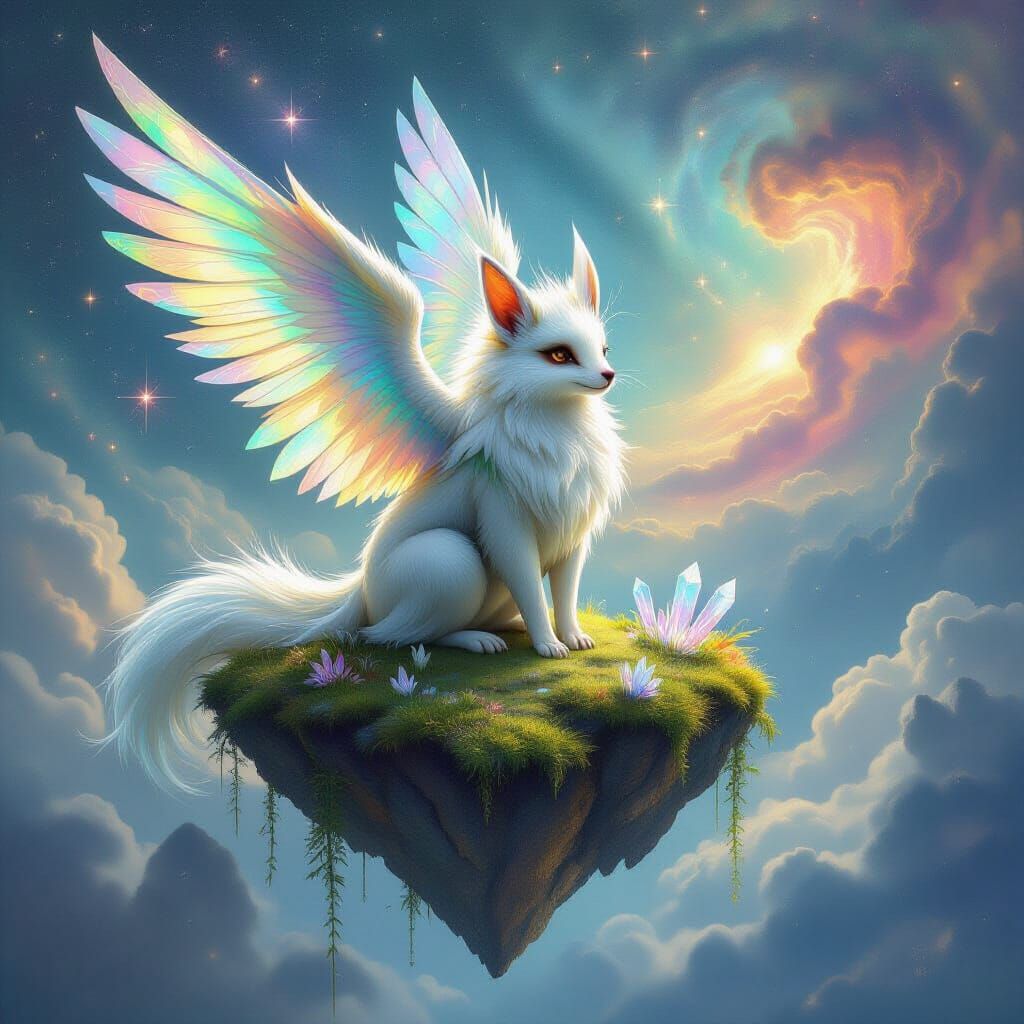 Wolpertinger Perched on Nebula Floating Island