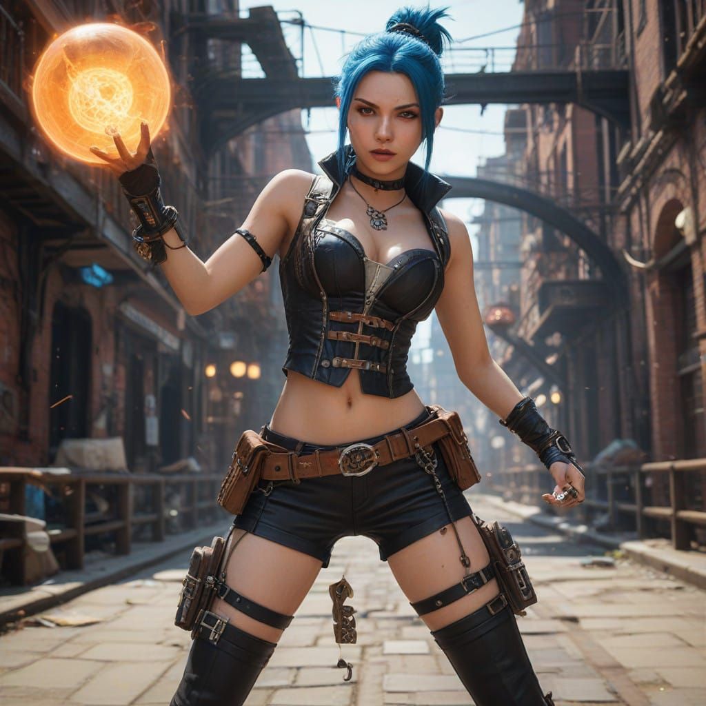 Steampunk Jinx Tosses Bomb on Bridge with Hyper-Realistic De...
