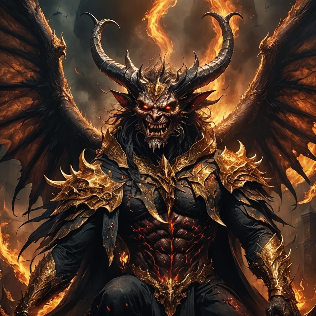 Beelzebub Hyperrealistic, splash art, concept art, mid shot,...