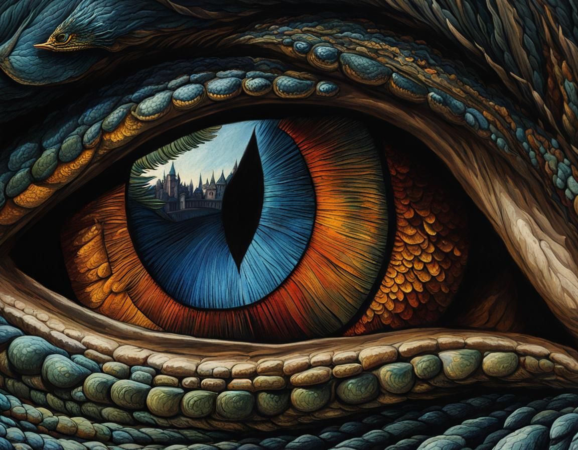 Dragon's Eye Reflecting Castle, Detailed and Scaly