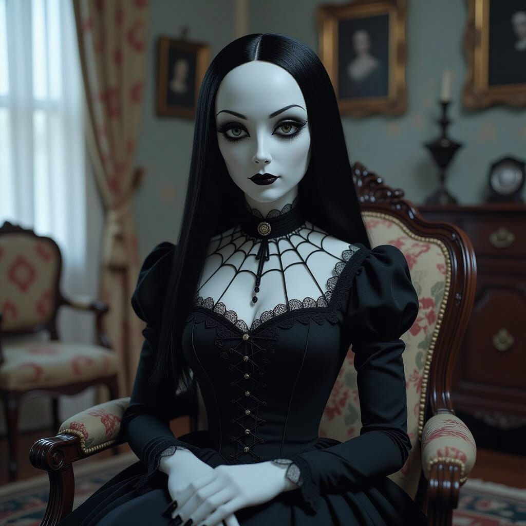 The Beldam: Hyperrealistic Gothic Horror Portrait