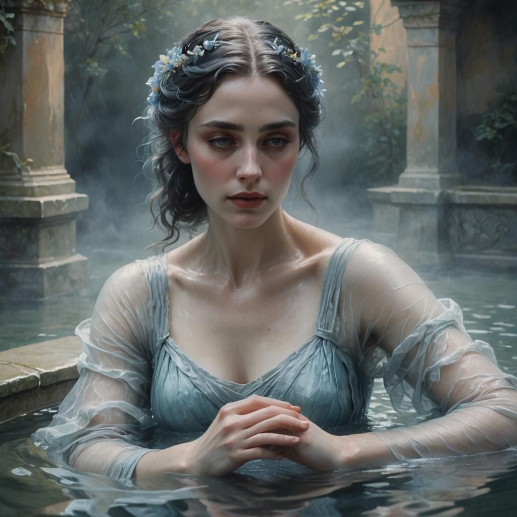 Ondine Rising: Ethereal Oil Painting Concept Art