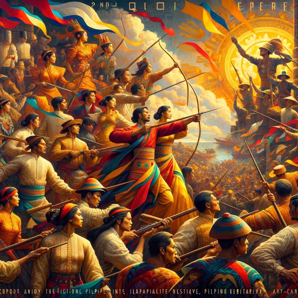 Vibrant Philippine Historical Poster in Luna Style