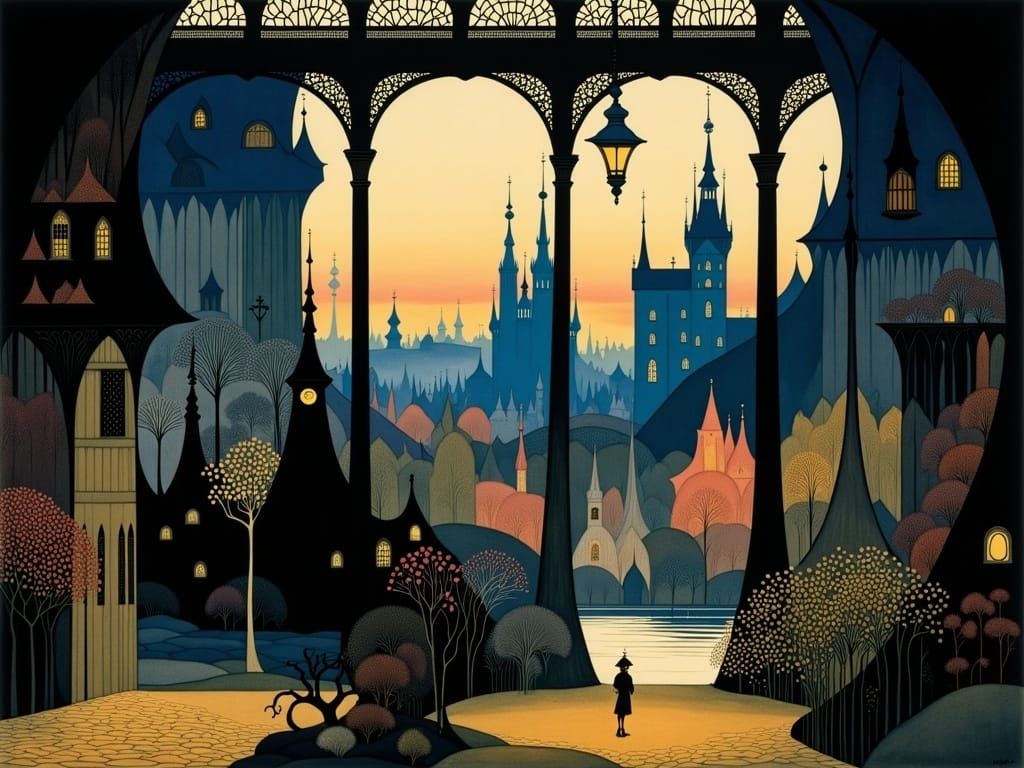 Prague in Evening Light, Animated Style