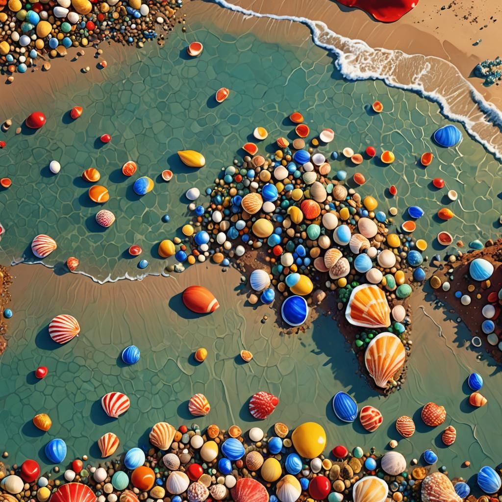 Vibrant Sunset on Surreal Princess Beach