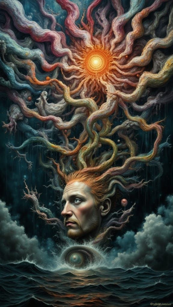 Mindscape of Emotions: Faces Emerge from Contemplative Head