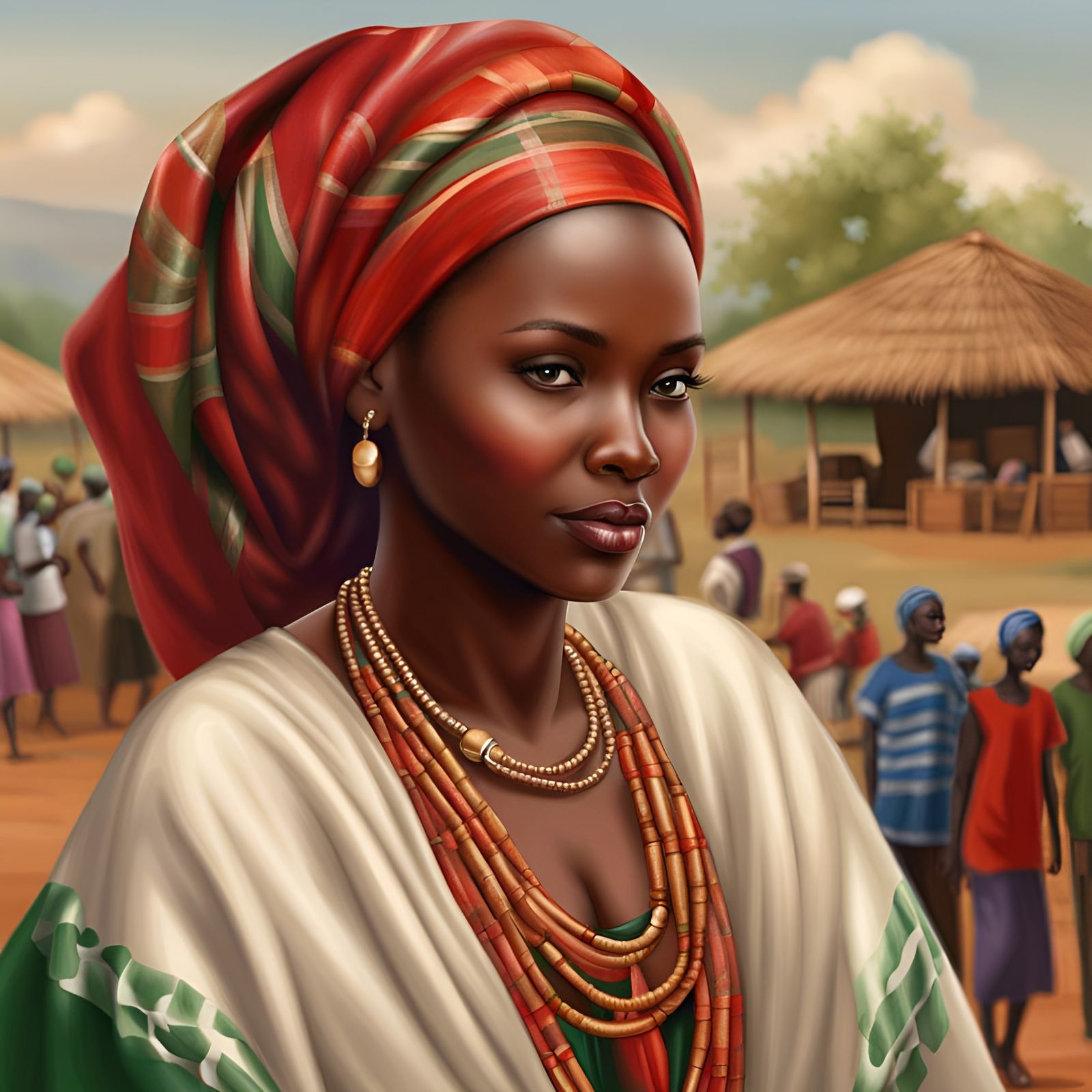 Realistic Portrait of a Burundi Woman