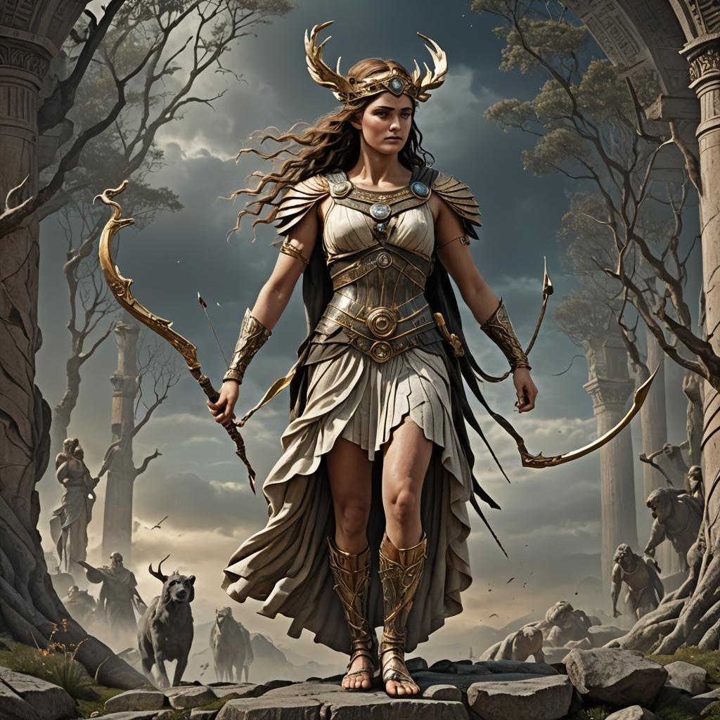 Detailed Image of Greek Goddess Artemis