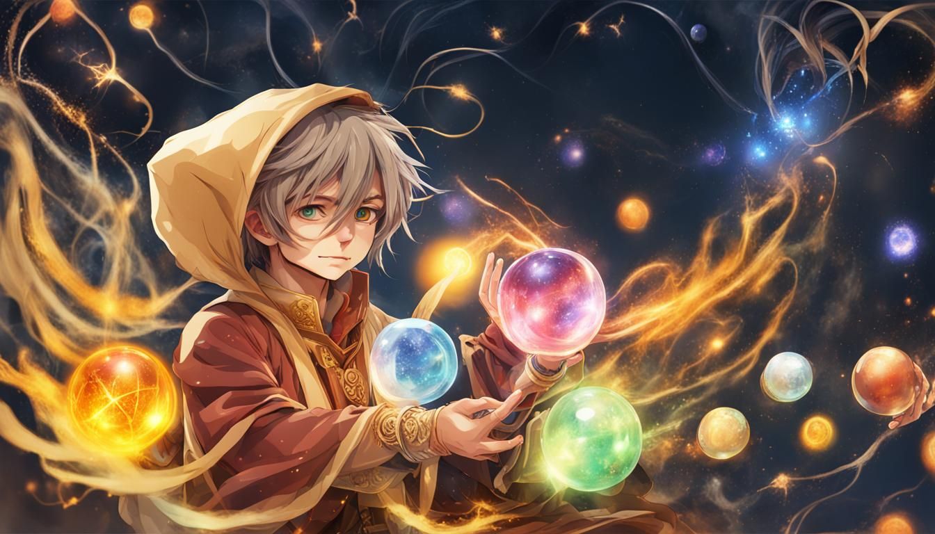 Young Wizard Conjuring Magic Energy