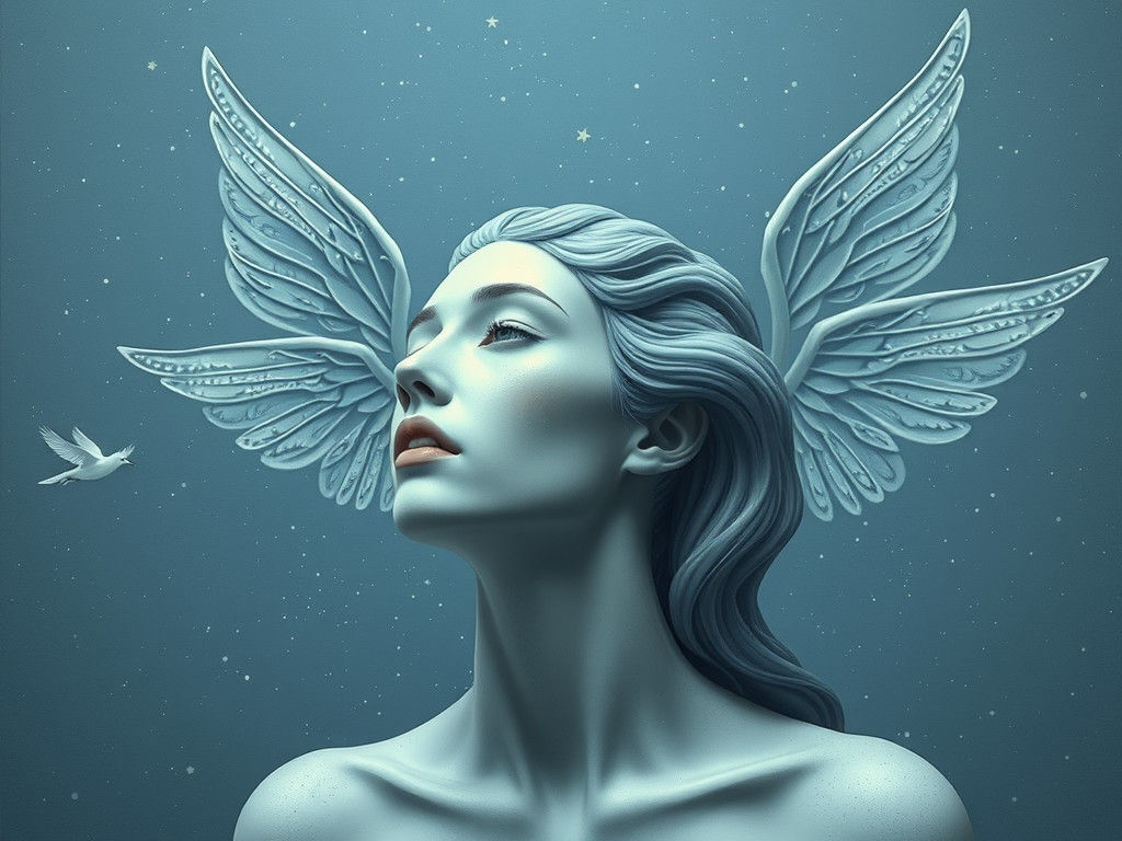 Heavenly Ultraminimal Biopunk Scene in Deep Blue