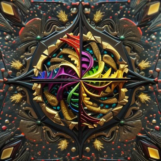 Vibrant Intersecting Nautilus Curves in 3D